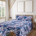 thumbnail image 1 of Ambesonne Peony Pattern Fitted & Flat Sheet with Sham 3 Pcs Set, Romantic Retro Floral, Twin XL, Dark Violet Dark Magenta, 1 of 1