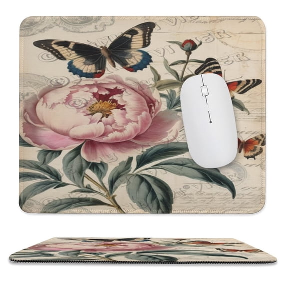 Peony Printed Mouse Pad, 10"x12", Premium Mouse pad,Non-Slip Rubber Base Mouse pad