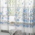 thumbnail image 1 of Peony Sheer Curtain, Tulle Window Treatment Voile Drapes Valance Panel Cozy Bedroom Living Room Home Decor, Peach Blossom Flower Print Voile Curtain Transparent Tulle Curtains, 1 of 6