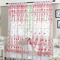 thumbnail image 1 of Peony Sheer Curtain Window Voile Drape Valance 1 Panel Fabric, 1 of 9