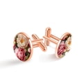 thumbnail image 1 of Peony Stainless Steel Men's Cufflinks for Dress Shirts – for Formal Occasions, 1 of 6