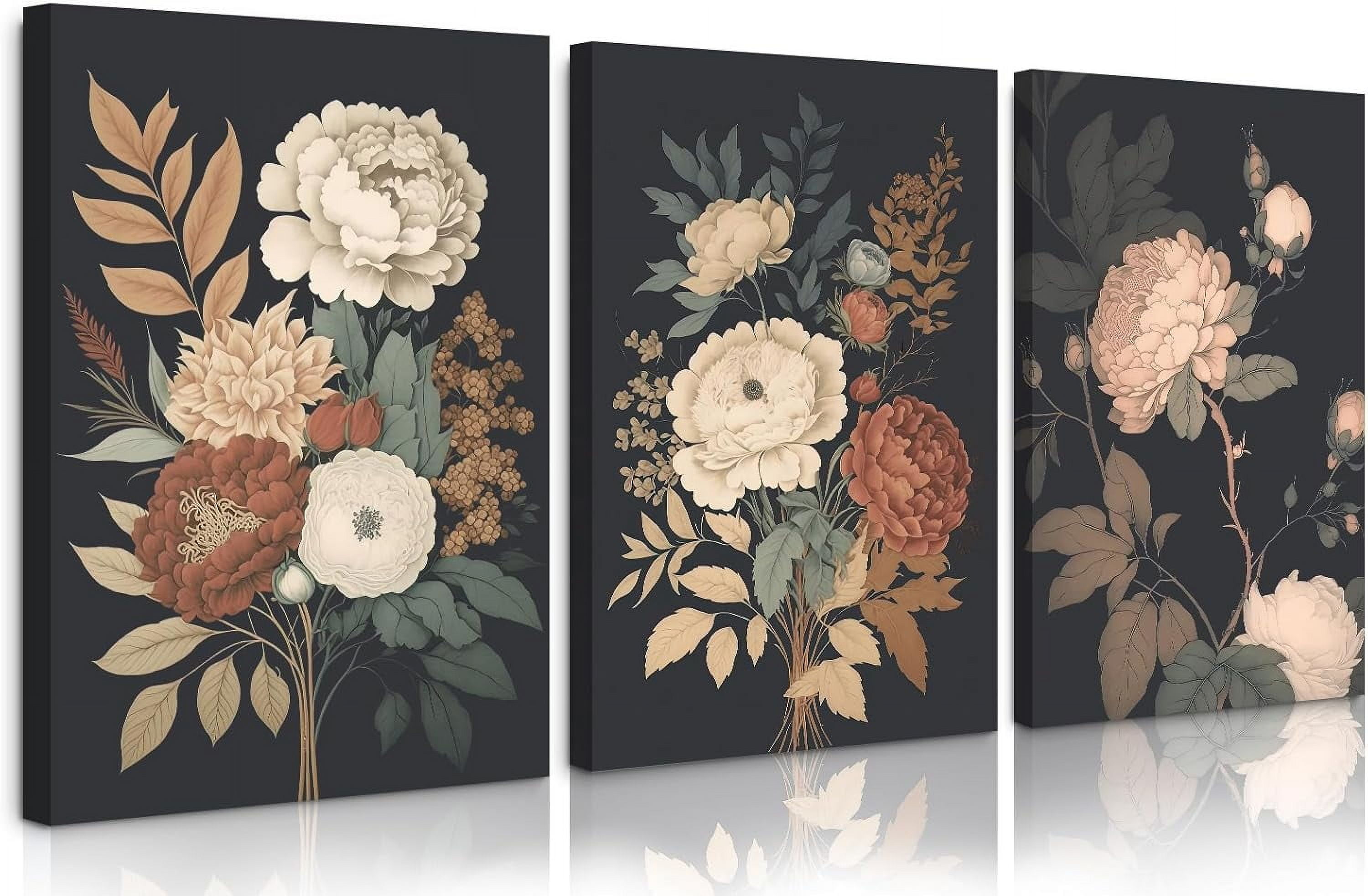Peony WallPink Flower Canvas WallPrints Peonies WallAbstract Flower ...