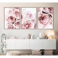 thumbnail image 1 of Peony WallPink Flower Canvas WallPrints Peonies WallAbstract Flower Pictures Wall Decor Peony Painting Flower Poster for Living Room Bedroom(set of 3) Unframed, 1 of 6