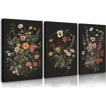 Peony WallPink Flower Canvas WallPrints Peonies WallAbstract Flower Pictures Wall Decor Peony Painting Flower Poster for Living Room Bedroom(set of 3) Unframed