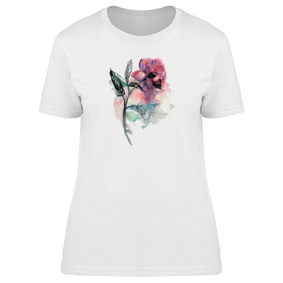 Peony With Water Color Paint T-Shirt Women -Image by Shutterstock, Female XX-Large