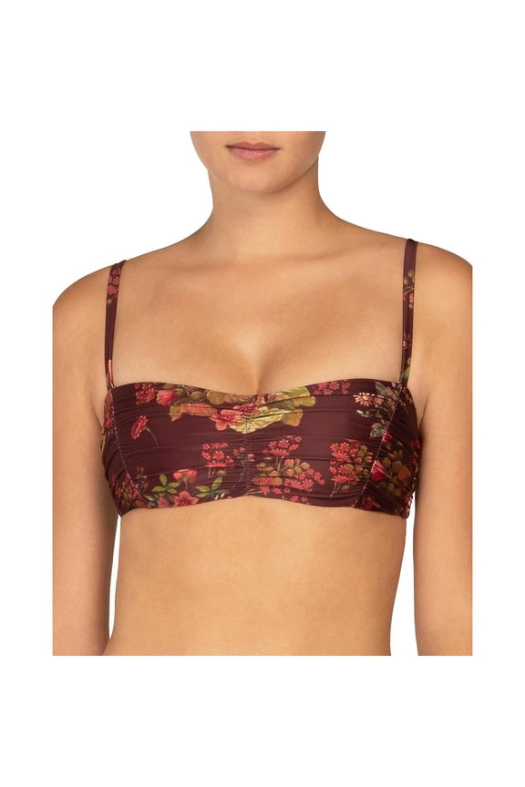 Womens Ruched Removable Padding Bikini Swim Top