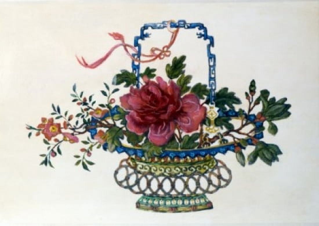 Peony and Plum Tree Blossoms Chinese art Canvas Art - (24 x 36)