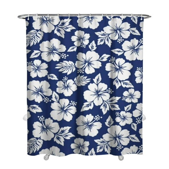 Peony and Rose Floral Pattern Shower Curtain 72x84, Romantic Botanical Aesthetic Design with Hooks