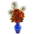 thumbnail image 1 of Peony in Blue Vase Artificial Arrangement, 1 of 1