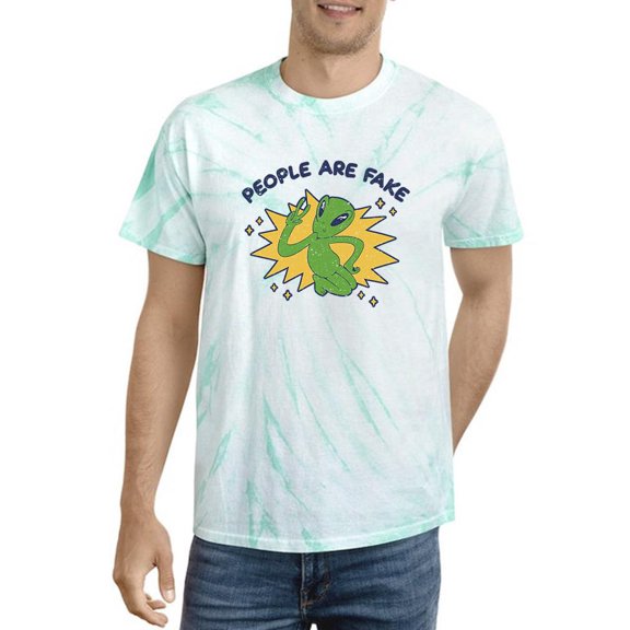 People Are Fake Tie Dye Cyclone Men -Smartprints Designs, Male Large