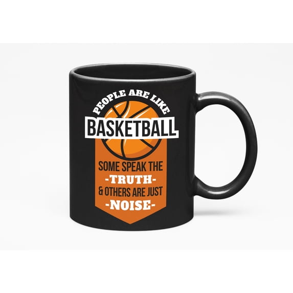 People Are Like Basketball, Black 11oz Ceramic Mug