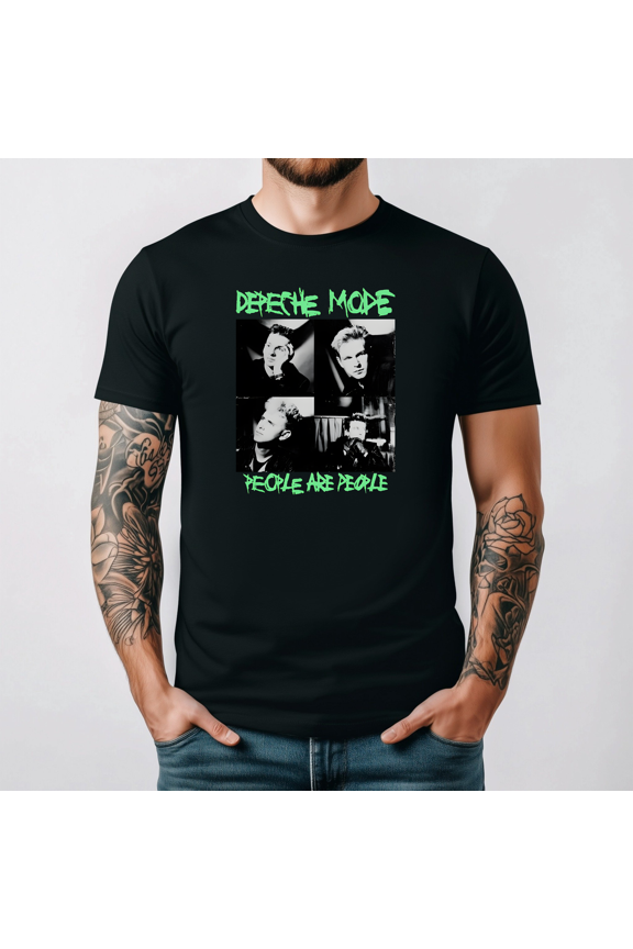 People Are People Graphic Synth Pop New Wave Music Band Art Apparel,for men and women up to 5XL