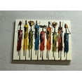 thumbnail image 1 of People Art Canvas, Ethnic Art, Oil Painting Print, African Printed, Masai Wall Art, Abstract Art, Retro Canvas, Canvas Wall Decor - 3P-Rolled Canvas, 1 of 9