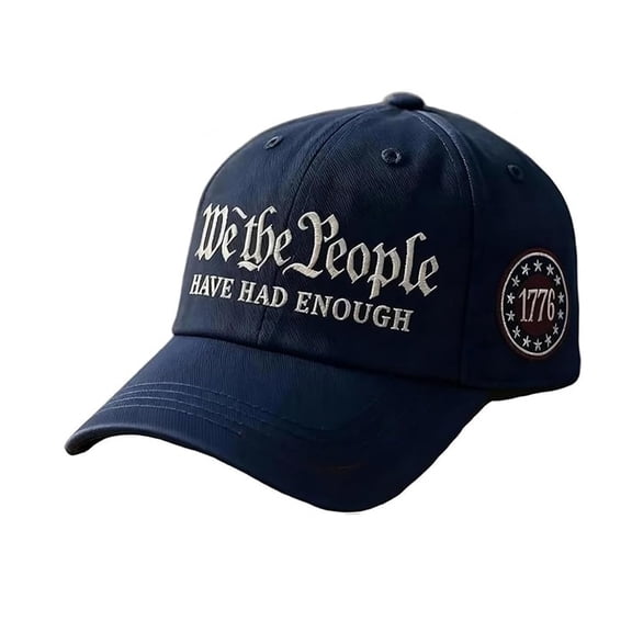 We The People Cap, Embroidered with Star Badge 1776, Hat, Retro 250th Anniversary USA Baseball Cap, Patriotic Themed Cotton Cap, Anniversary USA Caps (E)