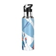 thumbnail image 1 of People Climbing Snow Mountain Sports Bottle with Straw Stainless Steel Water Jug Portable Thermal Cup Leak-proof 600ML, 1 of 9