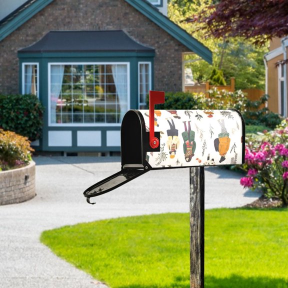 People Different Outfits Mailbox Cover Magnetic Standard Size Post Box Cover Wraps Home Garden Decor 18" X 21"