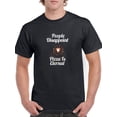thumbnail image 1 of People Disappoint Pizza Is Eternal Food Lover Men Black T-Shirt, Male x-Large, 1 of 4