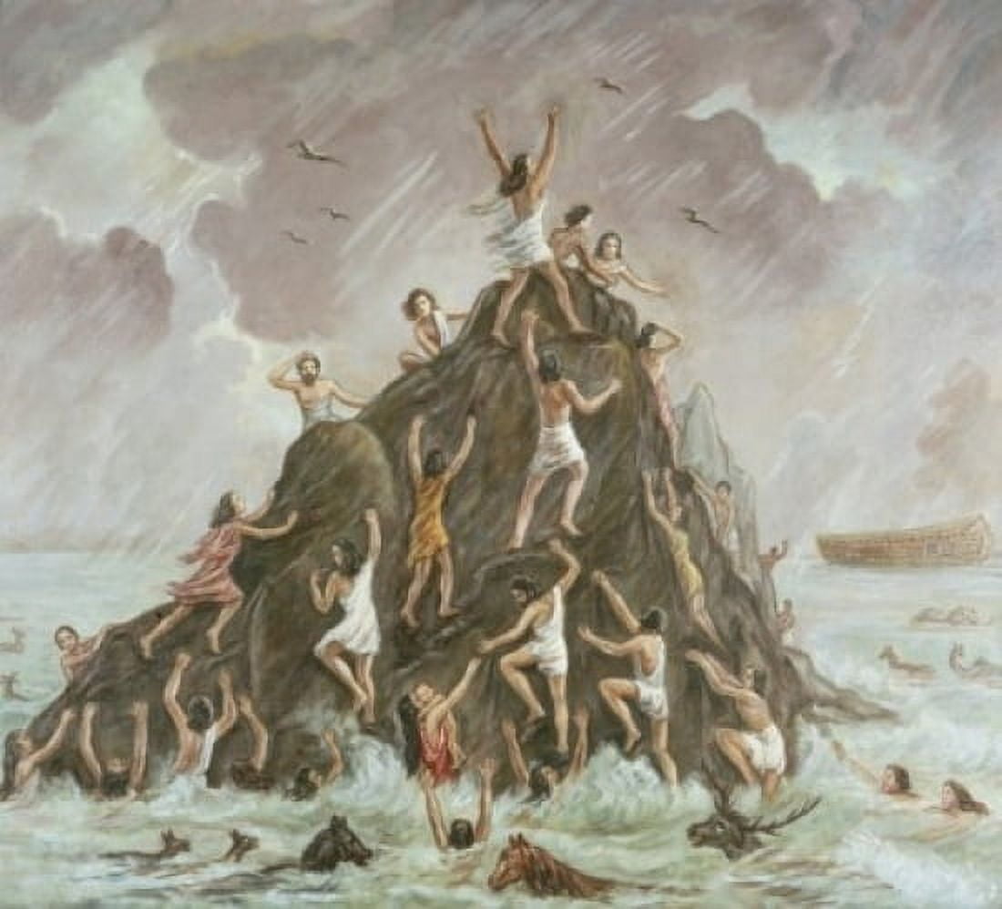 People Engulfed by the Flood Vittorio Bianchini (1797-1880Italian) Canvas Art - Vittorio Bianchini (24 x 36)
