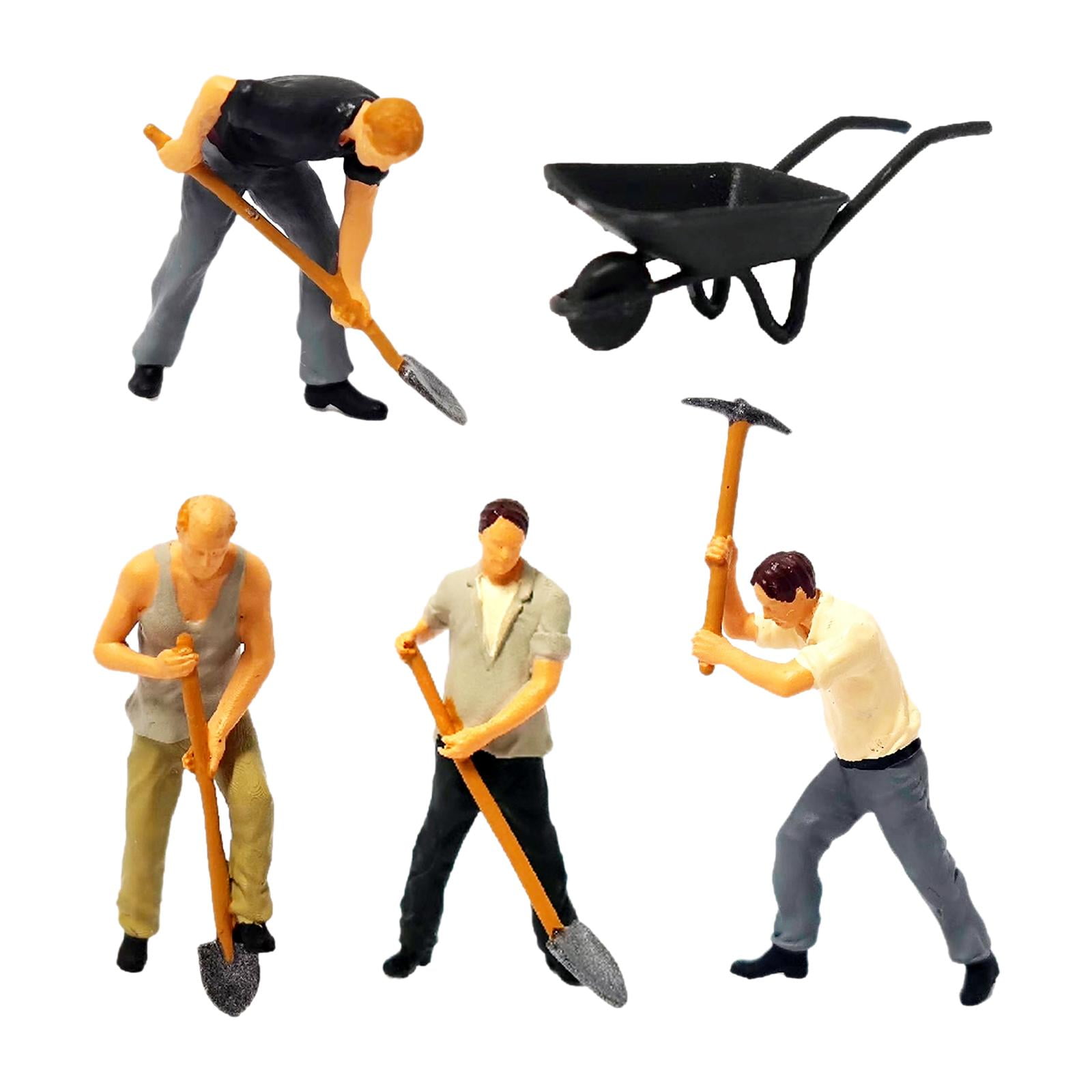 People Figurines 1:78 Scale Small Dollhouse People Toy People Painted Figures Painted Model Train People Standing for Scenes Preschool Educational Christmas Toys for Kids