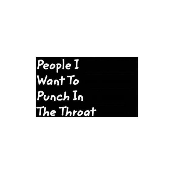 People I Want To Punch In The Throat: Black Cover Design Gag Notebook, Journal, (Hardcover)
