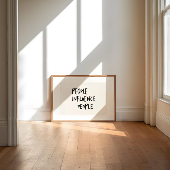 People Influence Quote Print Trendy Typography Art