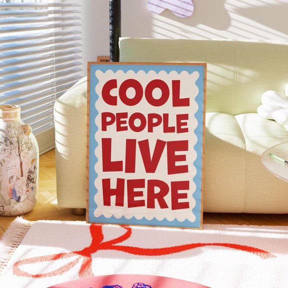 People Live Here Bold Typography Wall Art Poster Unframed Paper Print