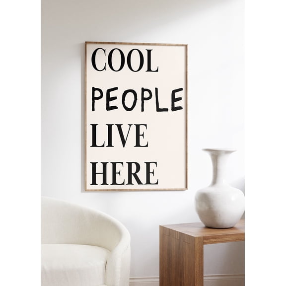 People Live Here Modern Typography Poster Unframed Paper Print