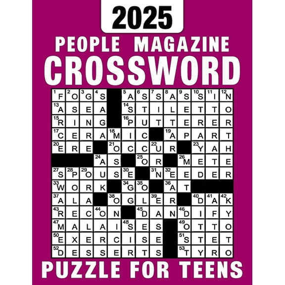 People Magazine Crossword Puzzle For Teens 2025: Puzzles With Solutions About People, States, History, Hollywood, Americ, (Paperback)
