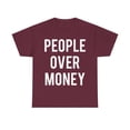 thumbnail image 1 of People Over Money Unisex Graphic Tee Shirt, Sizes S-5XL, 1 of 12