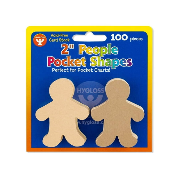 People Paper Cut Outs - Culturally Diverse Family - 2inMiniCardstock per 1 Pack of 5