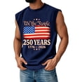 thumbnail image 1 of We the People Patriotic Tank Top for Men 250 Anniversary Retro American Flag Graphic Tank Tops 4th Of July Usa Independence Day Patriotic Tee Usa Muscle Round Neck Cut Off Shirts,Blue 3XL, 1 of 3