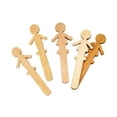 thumbnail image 1 of People Shaped Wood Craft Sticks 16 Pieces 8 Each, 1 of 1