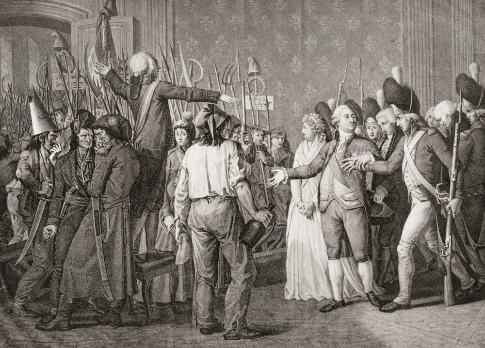 The People Storm The Tuileries To Confront King Louis Xvi During The French Revolution From A Contemporary Print Canvas Art - Ken Welsh Design Pics (32 x 24)
