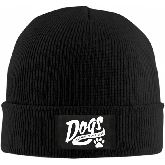 People Suck Dogs Beanie Hat for Women Men Winter Hat Cuffed Winter Beanie Warm Skull Cap Plain Knit Hat Cap