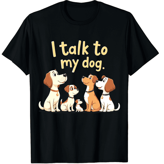 People Think I'm Crazy Because I Talk to My Dogs Graphic Crew Neck Short Sleeve T-Shirts (Men's, Women's)