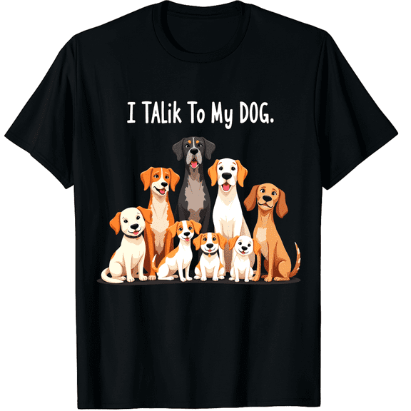 People Think I'm Crazy Because I Talk to My Dogs Graphic Crew Neck Short Sleeve T-Shirts (Men's, Women's)
