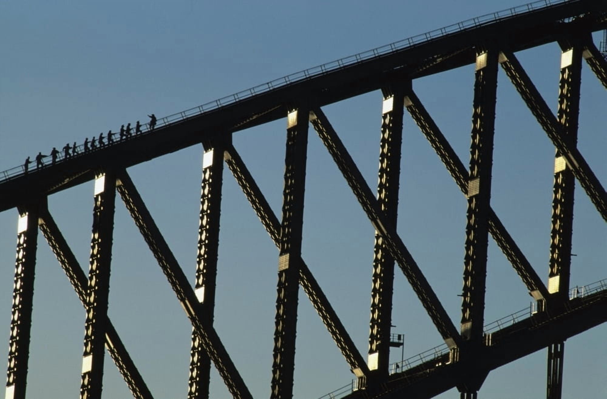 People Walking Up The Sydney Harbor Bridge Canvas Art - Chris Martin  Design Pics (17 x 11)
