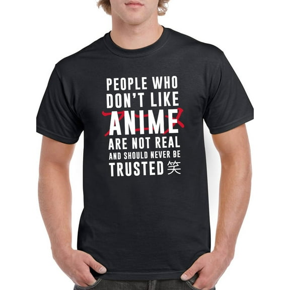 People Who Don't Like Anime T-Shirt Men -Smartprints Designs, Male 5X-Large