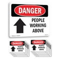 thumbnail image 1 of People Working Above OSHA Danger Aluminum Sign 24 Inch x 18 Inch - 10 Pack, 1 of 8
