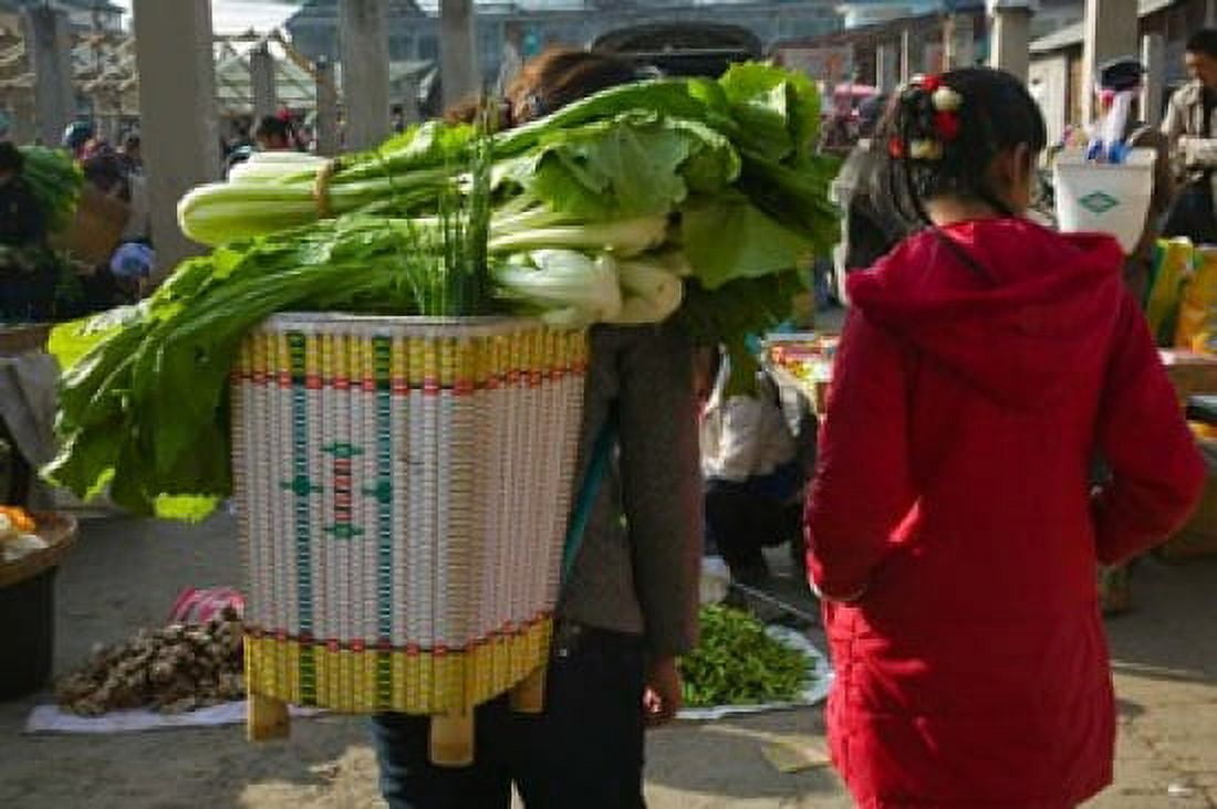 People at a vegetable market Xizhou Erhai Hu Lake Area Yunnan Province China Canvas Art - Panoramic Images (36 x 24)