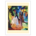 thumbnail image 1 of People by a Blue Lake - From an Original Color Painting by August Macke c.1913 - Fine Art Matte Paper Print (Unframed) 24x32in, 1 of 4