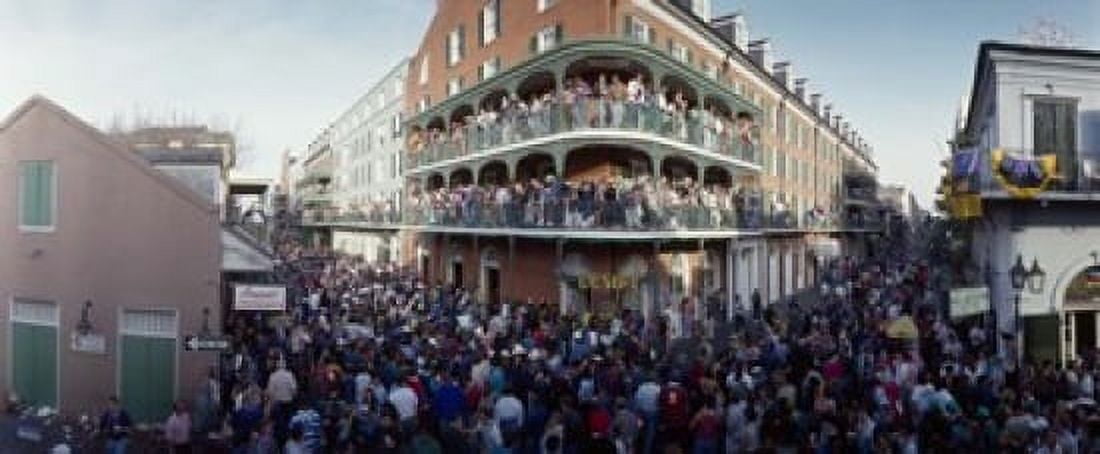 People celebrating Mardi Gras festival New Orleans Louisiana USA Canvas Art - Panoramic Images (15 x 6)