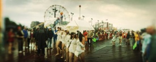 People celebrating in Coney Island Mermaid Parade Coney Island Brooklyn New York City New York State USA Canvas Art - Panoramic Images (30 x 12)