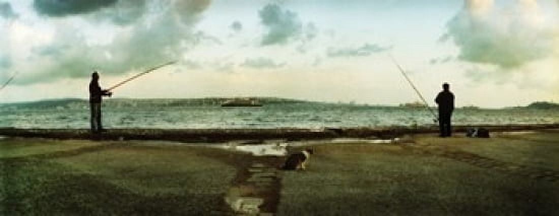 People fishing in the Bosphorus Strait Marmara Region Istanbul Turkey Canvas Art - Panoramic Images (15 x 6)