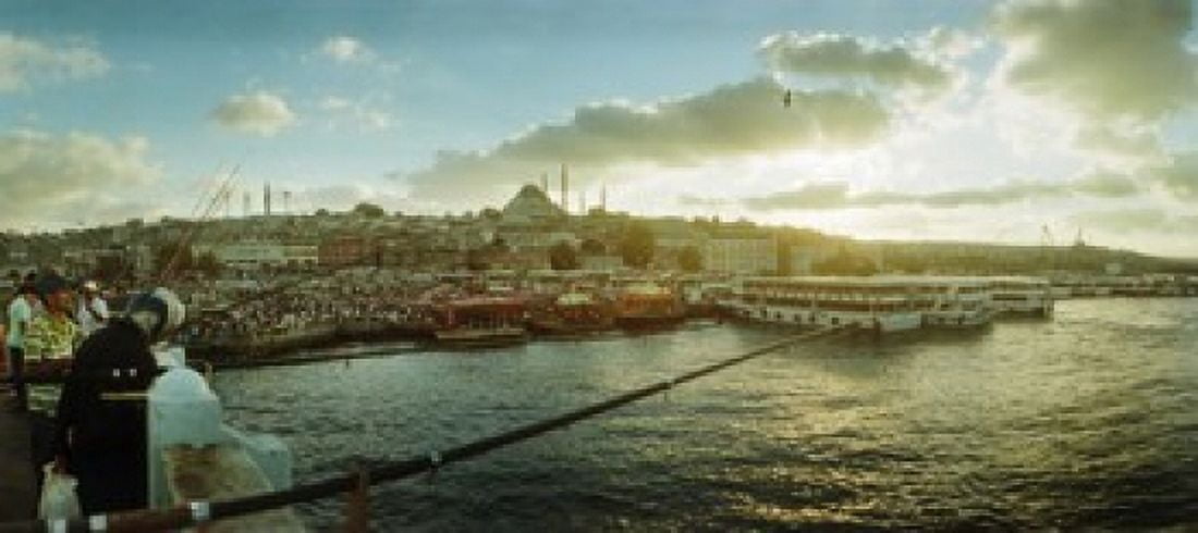 People fishing in the Bosphorus Strait Marmara Region Istanbul Turkey Canvas Art - Panoramic Images (15 x 7)