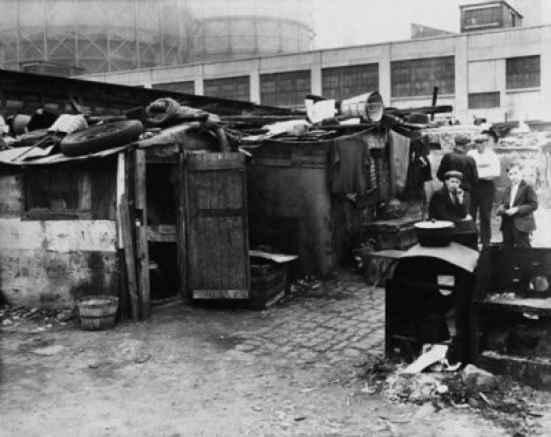 People in the street Great Depression USA 1930s Canvas Art - (24 x 36)