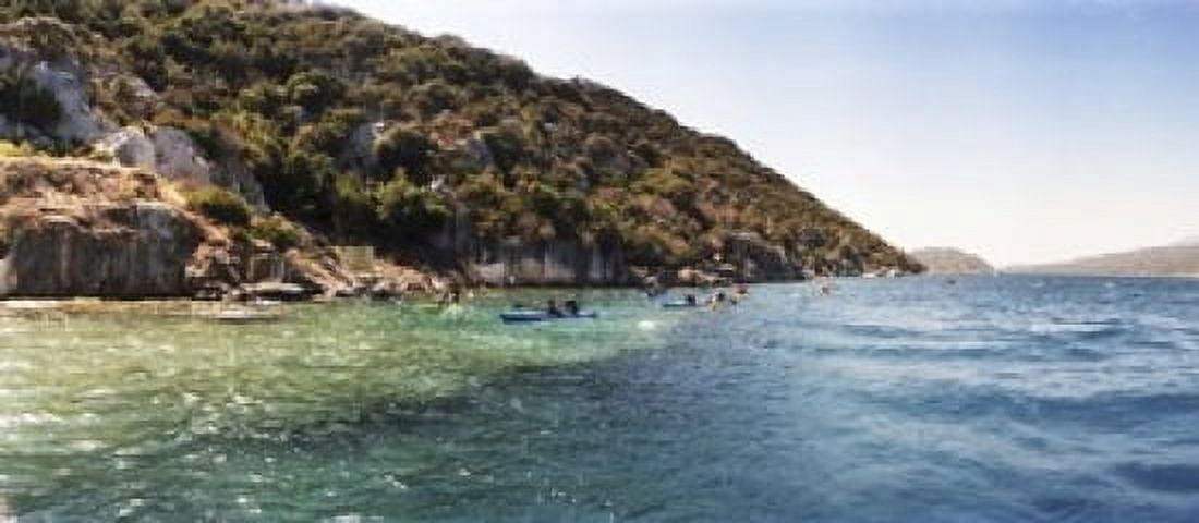People kayaking in the Mediterranean sea Sunken City Kekova Antalya Province Turkey Canvas Art - Panoramic Images (15 x 7)