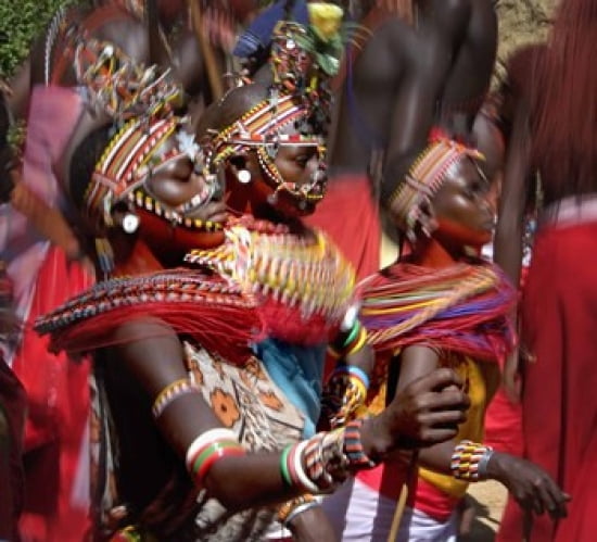 People of the Samburu tribe Canvas Art - Panoramic Images (24 x 22)