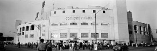People outside a baseball park old Comiskey Park Chicago Cook County Illinois USA Canvas Art - Panoramic Images (36 x 12)
