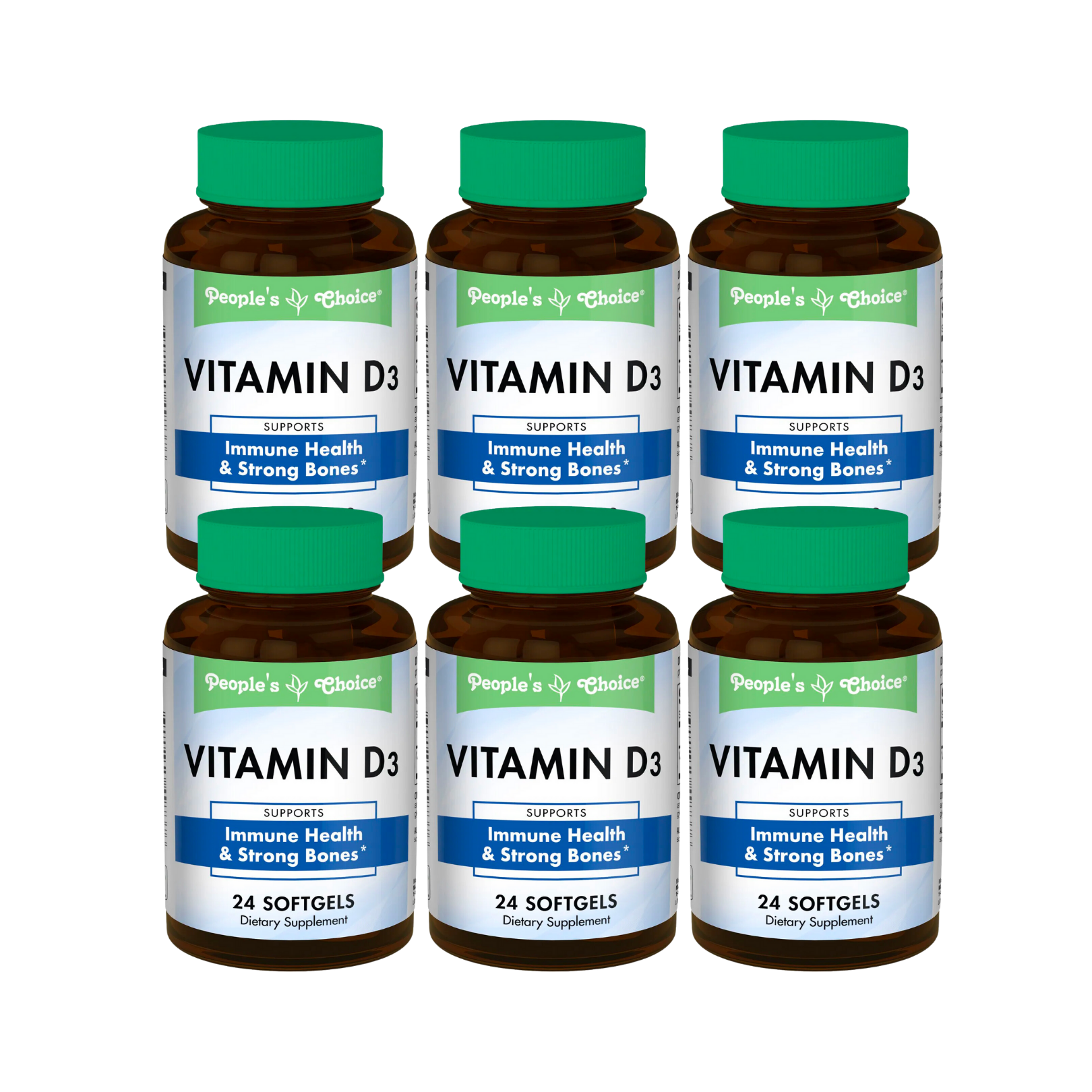 People's Choice Vitamin D3 Dietary Supplement Softgels (24 ct., 6pack)